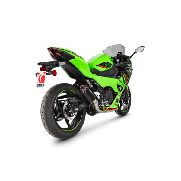 Scorpion Exhaust Kawasaki Ninja 500 (Euro 5+) 2024 - 2025 Red Power Race System Black Ceramic Sleeve